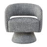 Diane Swivel Chair in Liquorice grey fabric by Woodka Interiors