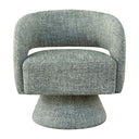 Diane Swivel Chair upholstered in Cosmopolitan fabric with smooth 360-degree swivel