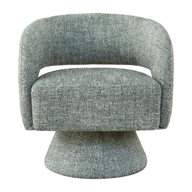 Diane Swivel Chair upholstered in Cosmopolitan fabric with smooth 360-degree swivel