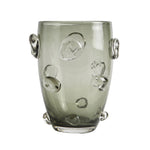 Droplet Smoky Grey Glass Vase