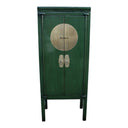 Green lacquer 195cm Dynasty cabinet for bedroom.