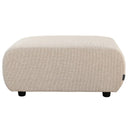 Echo Modern Rectangular Ottoman in oats fabric