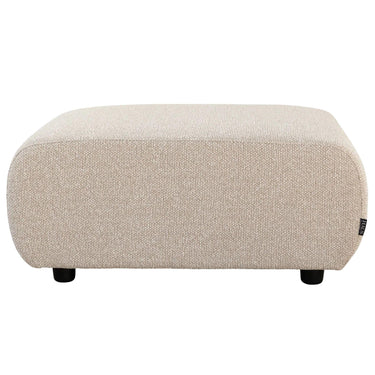 Echo Modern Rectangular Ottoman in oats fabric