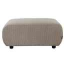 Echo rectangular ottoman in Pascal fabric for modern living rooms.