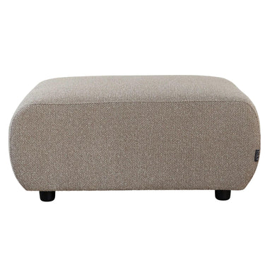Echo rectangular ottoman in Pascal fabric for modern living rooms.
