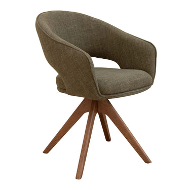 Emma Swivel dining chair in Basil with swivel for versatile dining seating