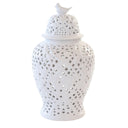Finch Ginger Jar showcasing white ceramic decor
