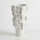 Flange White Tall Vase