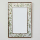 Brown metal  framed floral chinoiserie hallway mirror