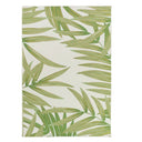Folia White Rug with tropical palm leaf design