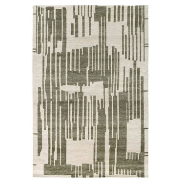 Glimpse area rug with green pattern 