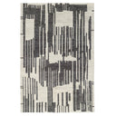 glimpse area rug with black and white abstract pattern