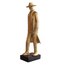 Decorative gold male figure in coat and hat