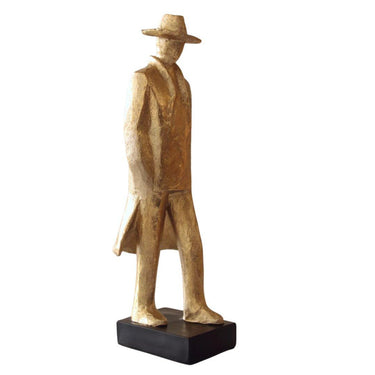 Decorative male figure in coat and hat