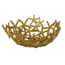 Gold decorative bowl with starfish design 