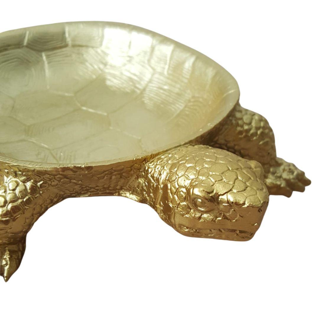 Turtle Shell Tray Gold Turtle Tray Set | Woodka Interiors