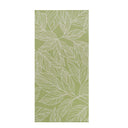 Laurel Moss Floor Runner with white botanical leaf design