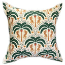 Green Palm Scatter Cushion with tropical pattern of palm trees