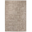 Large Gridlock reversible outdoor carpet in the muted beige suntan colour.