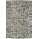 Large Gridlock fully outdoor area rug in  green colour.