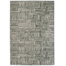 Large Gridlock fully outdoor area rug in  green colour.