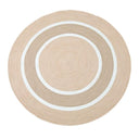 Hilo Round Rug in Twill product image with beige and cream tones