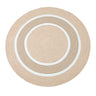 Hilo Round Rug in Twill product image with beige and cream tones