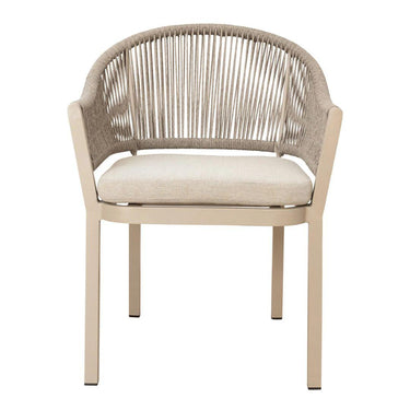 Karoo stackable outdoor chair in light brown for patio use