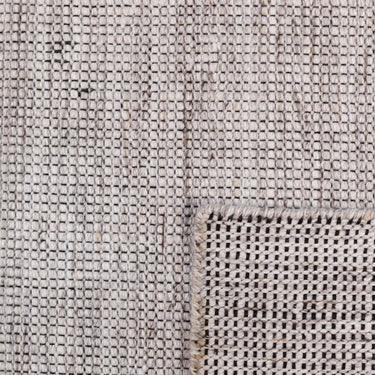 Kasbah Outdoor Rug close-up showing stone colour recycled PET polyester weave
