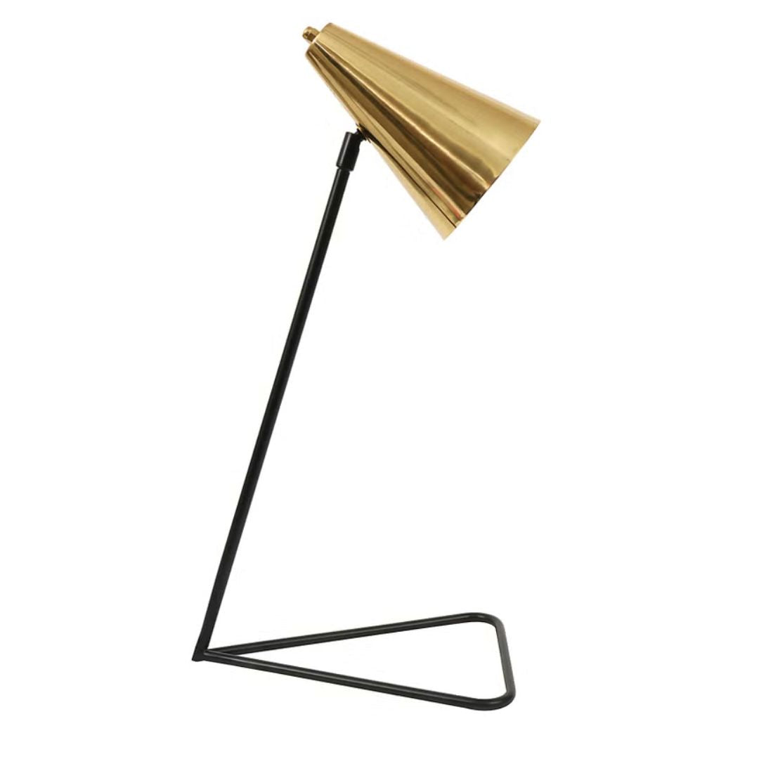 desk lamp with gold metal shade