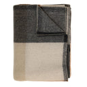 Knightsbridge checked wool throw blanket in Cognac brown and cream.
