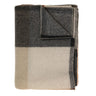 Knightsbridge checked wool throw blanket in Cognac brown and cream.
