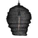 Lampara large black iron mesh pendant light.