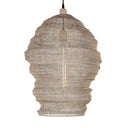 Lampara large sand iron mesh pendant light.