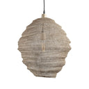 Lampara small sand iron mesh pendant light with a bee-hive shape.