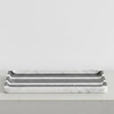 Large black marble tray rectangle shape on white surface