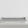 Large black marble tray rectangle shape on white surface