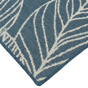 UV-resistant blue rug for living rooms or patios
