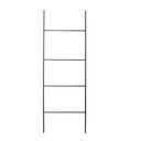 Freestanding matt black towel ladder.