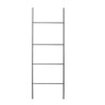 Freestanding matt black towel ladder.