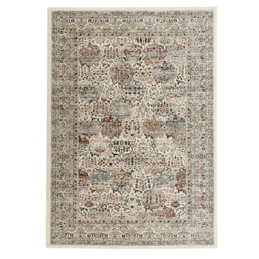 Ledger Rug in Tarnish faded Persian-inspired grey and charcoal rug with a modern-vintage feel