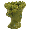 Lime green Ceramic Head Vase 