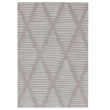 lookout outdoor rug with a cross-hatch pattern.