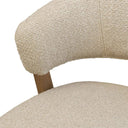 Polyester textured ivory fabric on counter stool.