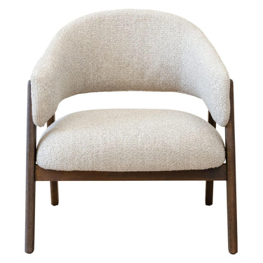 Solid oak framed Lorenzo chair with natural wood grain and contemporary design 