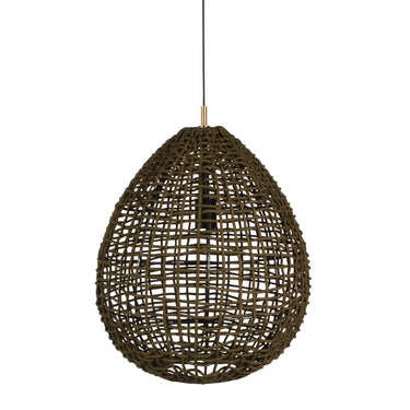lotus woven pendant light matcha medium