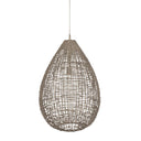 lotus woven pendant light fossil large