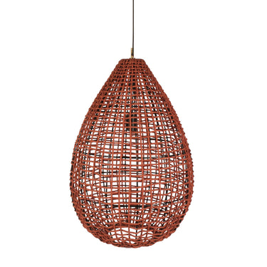 lotus woven pendant light in rooibos large