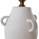 Texture of the white Ceramic Table Lamp with Loop Handles