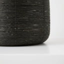 luna table lamp black woven cane base.
